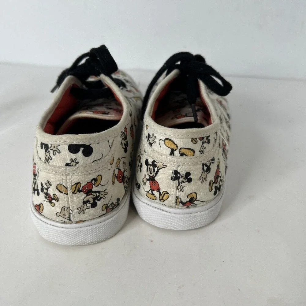 Disney Parks Mickey Mouse Canvas Shoes‎ Sneakers Womens Size 9 Lace Up White